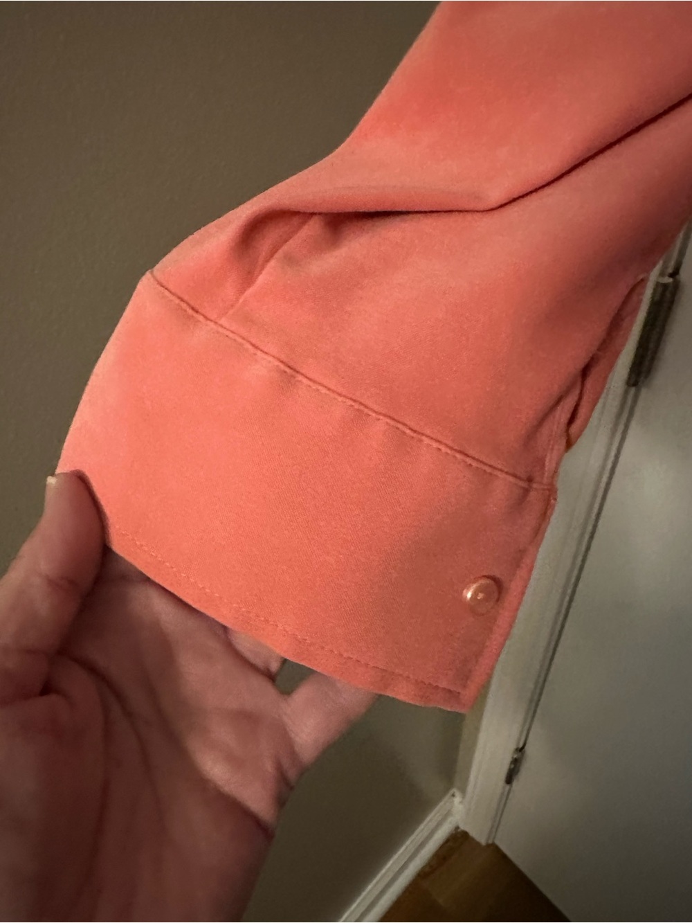 Jessica London Dusty Coral Long-Sleeve Button-Front Shirt Size 2x EUC - Picture 3 of 4